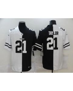 Men's Washington Football Team #21 Sean Taylor Black & White Split Limited Stitched Jersey