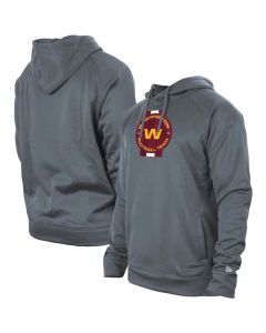 Men's Washington Football Team Grey New Era Training Camp Raglan Pullover Hoodie