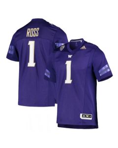 Men's Washington Huskies #1 John Ross Purple Stitched NCAA Jersey