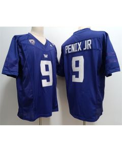 Men's Washington Huskies #9 Michael Penix Jr. Blue Stitched Jersey