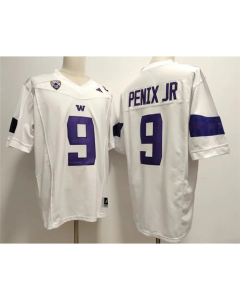 Men's Washington Huskies #9 Michael Penix Jr. White Stitched Jersey