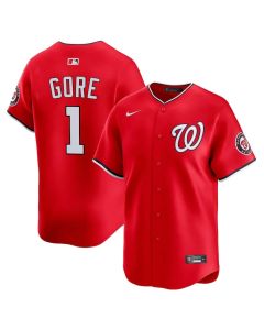 Men's Washington Nationals #1 MacKenzie Gore Red Alternate Limited Player Jersey (Red)