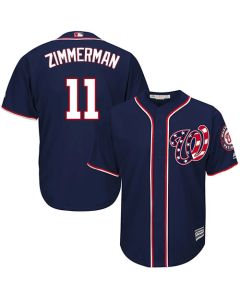 Men's Washington Nationals #11 Ryan Zimmerman Navy Cool Base Stitched MLB Jersey