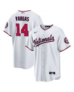 Men's Washington Nationals #14 ildemaro Vargas White Cool Base Stitched Baseball Jersey
