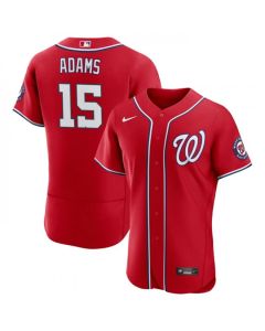 Men's Washington Nationals #15 Riley Adams Red Flex Base Stitched MLB Jersey