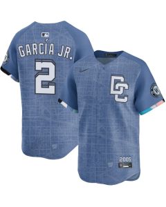 Men's Washington Nationals #2 Luis Garcia Blue 2025 City Connect Limited Jersey