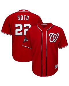 Men's Washington Nationals #22 Juan Soto Red 2019 World Series Bound Cool Base Stitched MLB Jersey