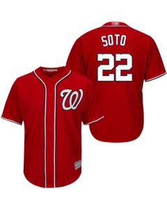 Men's Washington Nationals #22 Juan Soto Red Cool Base Stitched MLB Jersey