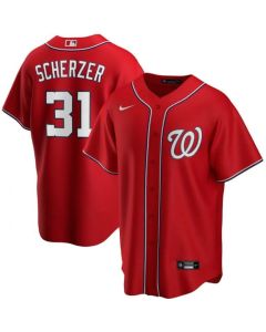 Men's Washington Nationals #31 Max Scherzer Red Cool Base Stitched Jersey
