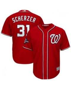 Men's Washington Nationals #31 Max Scherzer Red Cool Base Stitched MLB Jersey