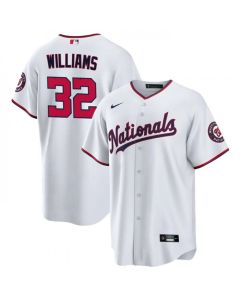Men's Washington Nationals #32 Trevor Williams White Cool Base Stitched Baseball Jersey