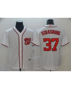 Men's Washington Nationals #37 Stephen Strasburg White Cool Base Stitched MLB Jersey