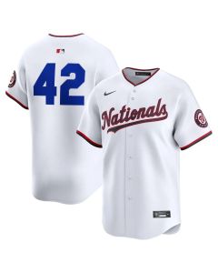Men's Washington Nationals #42 Jackie Robinson Nike White Home 2025 Jackie Robinson Day Limited Jersey (White)