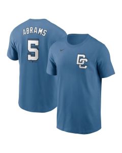 Men's Washington Nationals #5 CJ Abrams Blue 2025 City Connect Fuse Name & Number 2.0 T-Shirt