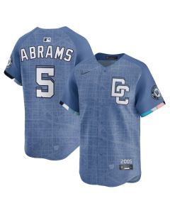 Men's Washington Nationals #5 CJ Abrams Blue 2025 City Connect Limited Jersey (Blue)