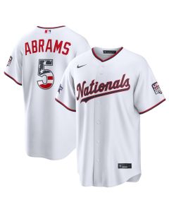 Men's Washington Nationals #5 CJ Abrams Nike White 2026 All-Star Edition Stars & Stripes Stadium Jersey