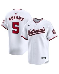 Men's Washington Nationals #5 CJ Abrams White Home Limited Player Jersey (White)