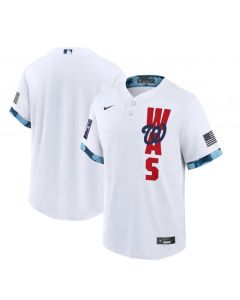 Men's Washington Nationals Blank 2021 White All-Star Cool Base Stitched MLB Jersey