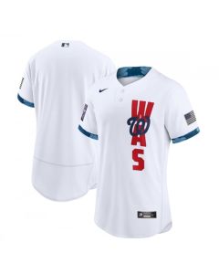 Men's Washington Nationals Blank 2021 White All-Star Flex Base Stitched MLB Jersey