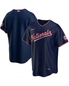 Men's Washington Nationals Blank Navy Cool Base Stitched Jersey