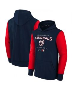 Men's Washington Nationals Navy 2022 Therma Performance Pullover Hoodie