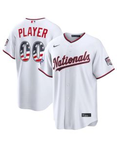 Men's Washington Nationals Nike White 2026 All-Star Edition Stars & Stripes Stadium Custom Jersey