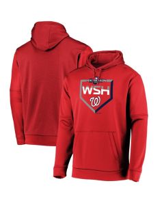 Men's Washington Nationals Red 2019 Postseason Dugout Pullover Hoodie