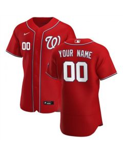 Men's Washington Nationals Red Customized Stitched MLB Jersey