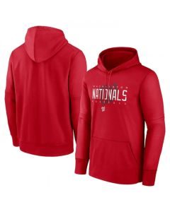 Men's Washington Nationals Red Pregame Performance Pullover Hoodie