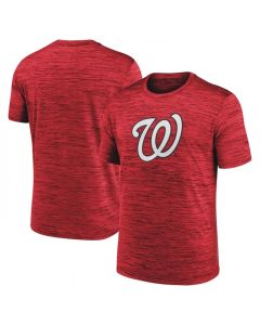 Men's Washington Nationals Red Team Logo Velocity Performance T-Shirt
