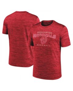 Men's Washington Nationals Red Velocity Practice Performance T-Shirt