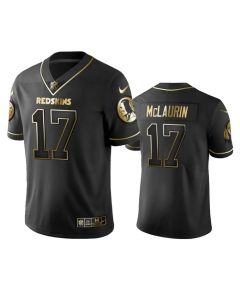 Men's Washington Redskins #17 Terry McLaurin Black Golden Stitched Jersey