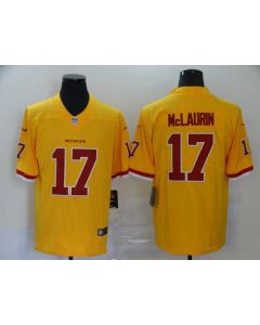 Men's Washington Redskins #17 Terry McLaurin Yellow Vapor Untouchable Limited NFL Stitched Jersey