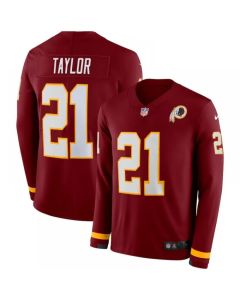Men's Washington Redskins #21 Sean Taylor Red Therma Long Sleeve Stitched NFL Jersey