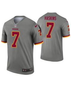 Men's Washington Redskins #7 Dwayne Haskins Gray Inverted Legend Stitched NFL Jersey