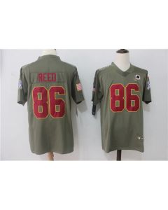 Men's Washington Redskins #86 Jordan Reed Olive Salute To Service Limited Stitched NFL Jersey