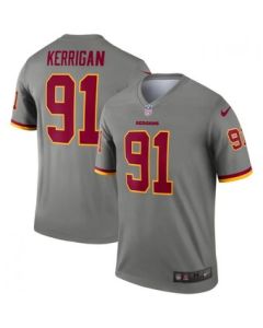 Men's Washington Redskins #91 Ryan Kerrigan Gray Inverted Legend Jersey
