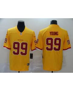Men's Washington Redskins #99 Chase Young Yellow Vapor Untouchable Limited NFL Stitched Jersey