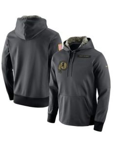 Men's Washington Redskins Anthracite Salute to Service Player Performance Hoodie