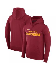 Men's Washington Redskins Burgundy Sideline Property Of Performance Pullover Hoodie