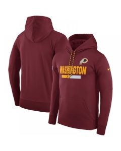 Men's Washington Redskins Burgundy Sideline Team Name Performance Pullover Hoodie