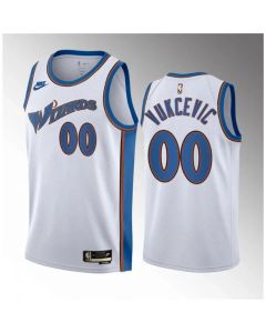 Men's Washington Wizards #00 Tristan Vukcevic White 2023 Draft Classic Edition Stitched Jersey