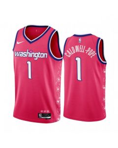 Men's Washington Wizards #1 Kentavious Caldwell-Pope 2022/23 Pink Cherry Blossom City Edition Limited Stitched Basketball Jersey