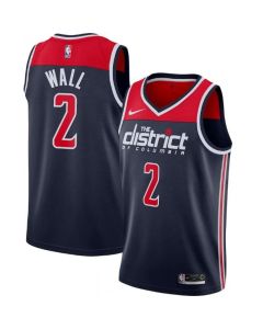 Men's Washington Wizards #2 John Wall Navy Statement Edition Swingman Stitched Jersey