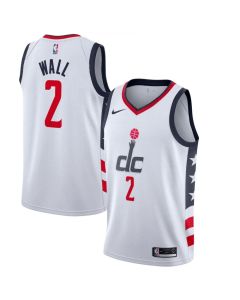 Men's Washington Wizards #2 John Wall White 2019 City Edition Stitched NBA Jersey