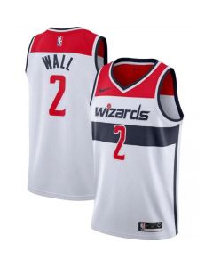 Men's Washington Wizards #2 John Wall White Association Edition Swingman Stitched Jersey
