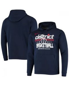 Men's Washington Wizards 2021 Navy City Edition Story Club Logo Pullover Hoodie