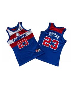 Men's Washington Wizards #23 Michael Jordan Blue/Red Throwback Stitched Jersey