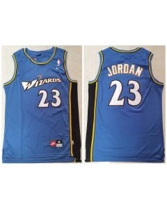 Men's Washington Wizards #23 Michael Jordan Blue Throwback Stitched Jersey (Blue)