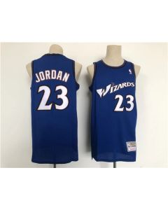 Men's Washington Wizards #23 Michael Jordan Blue Throwback Stitched Jersey